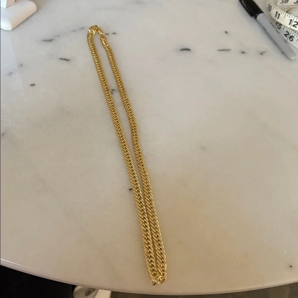 NEW  22” Miami Cuban link chain in 14k Gold over stainless steel #60